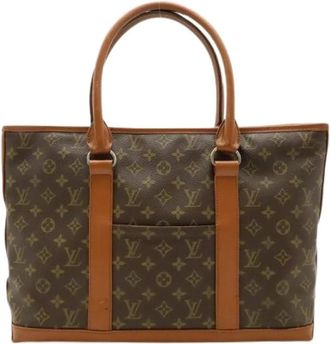 Louis Vuitton Pre-owned Monogram Weekend PM Tote Bag M42425 - Dames - Vintage Shopper - Bruin - ONE Size - Leer - Vintage