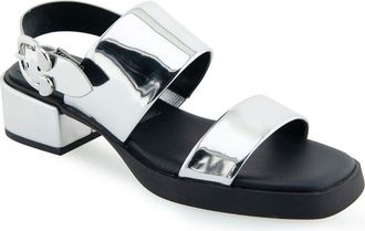 Aerosoles Dove Platform Sandal in Silver Mirror Metallic at Nordstrom Rack, Size 8.5