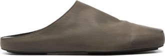Uma Wang square-toe leather slippers - men - Calf Leather/Calf Leather/Rubber - 41 - Green