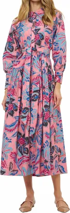Oliphant Layla Midi Dress In Chennai Rose