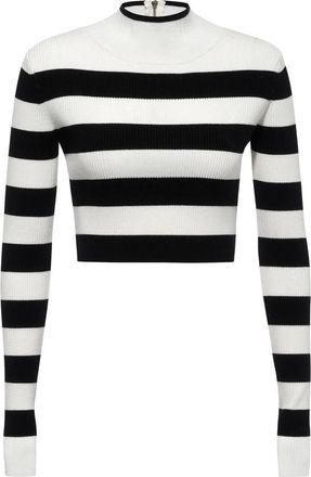 Le Superbe Womens Meet Me Sweater In White/black Stripe
