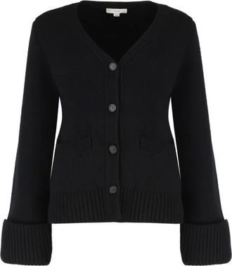 Vince buttoned V-neck cardigan - Black