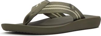 FitFlop Fitflop iQushion Polyester Heren Flip-Flops in Diep Olijf/Salie Groen