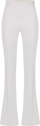 Elisabetta Franchi Logo Charm Pants - Dames - Wijde Broeken - Beige - S - Broeken