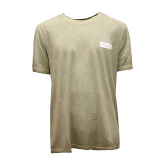 Dondup T-Shirts, male, Green, Size: 2XL Maglia Ma Delav&eacute;