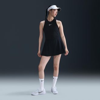 Nike Womens Victory Dri-FIT Short Flouncy Tennis Skirt in Black | FD5577-010