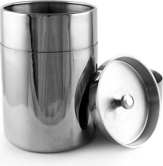 OEM Tarro De Almacenamiento Sellado De Acero Inoxidable, Lata De Acero Inoxidable Para T&eacute;, Caf&eacute;, Caf&eacute;, Az&uacute;car Y Hojas Sueltas (7,5 X 11,5 Cm)