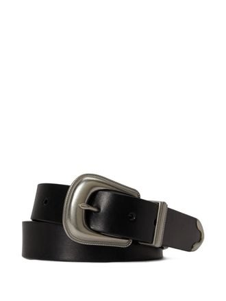 Polo Ralph Lauren engraved western leather belt - men - Calf Leather - 32 - Black