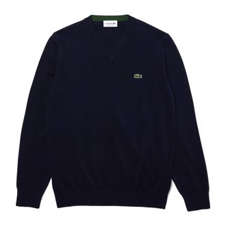 Lacoste V-Neck Cotton Jumper