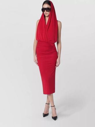 Andamane annie hooded midi dress open back