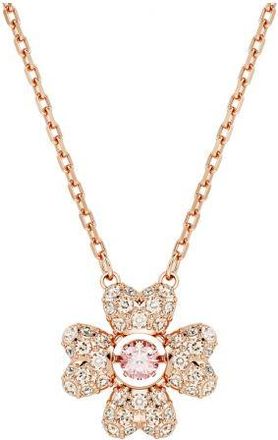 Swarovski Idyllia Pendant Cz Clover Rose Gold Shiny Silk