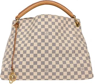 Louis Vuitton Artsy Handbag Damier White Canvas Handbag (Pre-Owned)