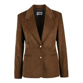 Moschino Dames, Jassen, Bruin, Maat: M Corduroy