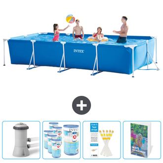 Intex Piscina Con Estructura Rectangular - 450x220x84 Cm - 5-piezas Scb123