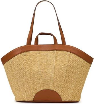 Hammitt Shelley Raffia Resort Tote in Cocoa Raffia/Gold at Nordstrom
