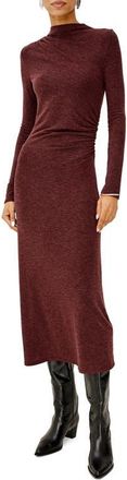 Rails Margaret Mock Neck Jersey Midi Dress in Merlot at Nordstrom, Size X-Large