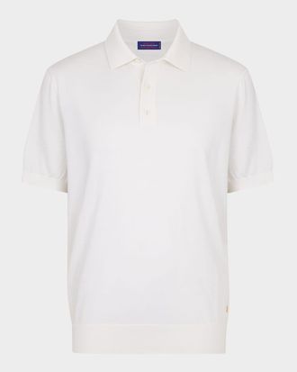 Stefano Ricci Men & apos;s Knit Short-Sleeve Polo Sweater