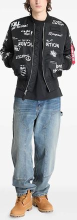 Alpha Industries Bomber MA-1 Peace - Nero