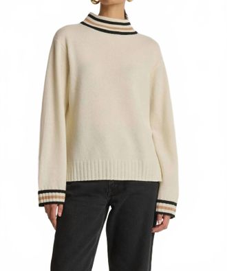 Nation Ltd Tommie Mock Neck Sweater In Snowflake