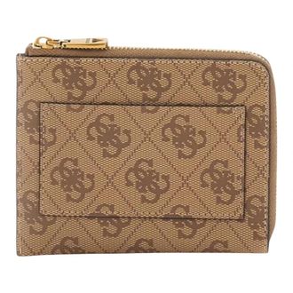Guess Smmall-Lea 26 Portemonnee - Dames - Portefeuilles - Bruin - ONE Size - Leer - Accessoires