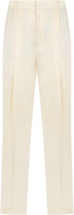 Vince Straight Trousers, female, Beige, Size: 2XS High-waisted straight pants