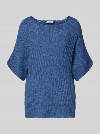 More & More More & More Strickpullover mit 1/2-Ärmel in Rauchblau, Größe 34