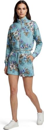 Lords of Harlech Exotic Floral Womens Drawstring Short in Exotic Floral Teal at Nordstrom, Size Xx-Large