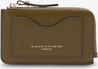 Gianni Chiarini Kartenetui mit Reissverschluss aus Leder Dollaro