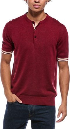 Isaia Silk & Linen-Blend Henley Sweater