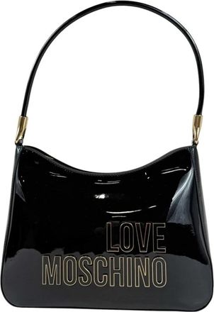 Love Moschino Pu Lucido Hobo - Dames - Schoudertassen - Zwart - ONE Size - Tassen