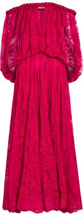Zimmermann Luna Off-the-shoulder Lace Gown - Fuchsia - 0 (UK 8 / S)