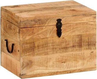 vidaXL Caja De Almacenaje Madera Maciza De Mango 39x28x31 Cm Vidaxl
