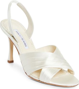 Manolo Blahnik Vierasan Slingback Sandal in Light Cream at Nordstrom, Size 10.5Us