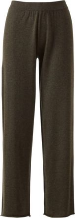 Kinross Cashmere Womens Cashmere Straight-Leg Pant In Loden