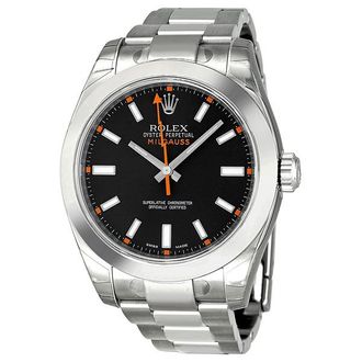 Rolex Pre-owned Rolex Milgauss Black Dial Mens Watch 116400BKSO