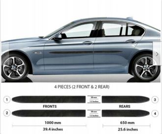 OEM Molduras Laterales De Las Puertas Negras Del Bmw 5 2010-2016