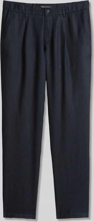 Marc O'Polo Tapered Leinenhose mit G&uuml;rtelschlaufen Modell OSBY JOGGER in Dunkelblau, Gr&ouml;&szlig;e 30/32