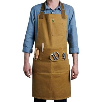 OEM Delantal De Lona Encerada Resistente Al Agua Y De Alta Resistencia Para Taller, Bricolaje, Hogar/jard&iacute;n, Peluquer&iacute;a, Cocina, Con Correas Ajustables En