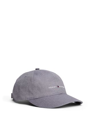 Tommy Hilfiger Baseball Cap TOMMY HILFIGER TH FLAG SUITING 6 PANEL CAP, Herren, grau (grau pinstripe), Web, Baumwolle, Caps Baseball Cap, strukturierte Oberfl&auml;che