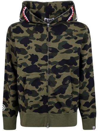 A Bathing Ape Full Zip Hoodie 1St Camo Shark