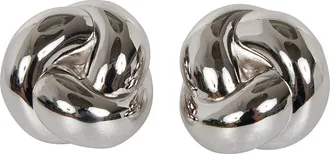 Self Portrait Earrings Metallic Knot Earrings