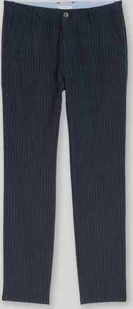 Tom Tailor Regular Fit Chino aus Leinen-Baumwolle-Mix in Dunkelblau, Gr&ouml;&szlig;e 30/32