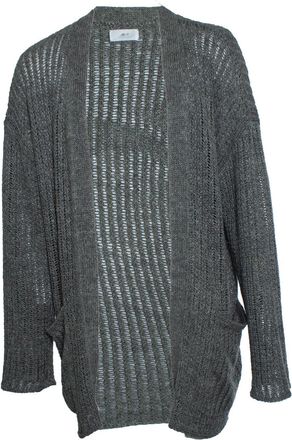 Mr P. Mr. P., Knitted cardigan with pockets in grey