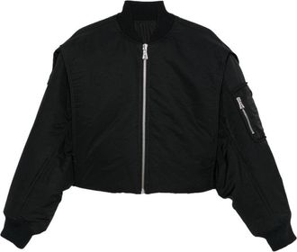 Jean Paul Gaultier Black Boxy Polyamide Bomber Jacket