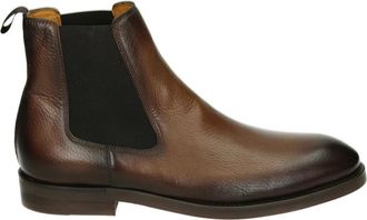 Magnanni Zakelijk Midden Bruine Leren Schoenen - Heren - Chelseaboots - Bruin - 40 EU - Leer - Schoenen