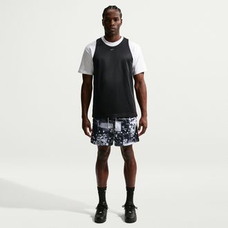 Nike Mens Standard Issue Dri-FIT 5 Mesh Basketball Shorts in White | IF2573-100