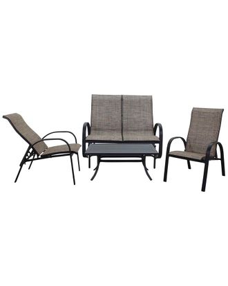 Courtyard Casual Santa Fe 4Pc Loveseat Glider Set
