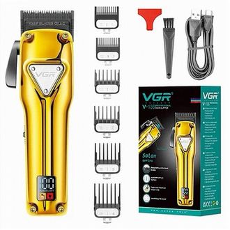 Trade Shop Trade Shop - Tagliacapelli In Metallo Senza Fili Professionale Ricaricabile Usb Display V-136