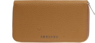 Orciani Mosterd Volledige Rits Portemonnee - Dames - Portefeuilles - Geel - ONE Size - Leer - Accessoires