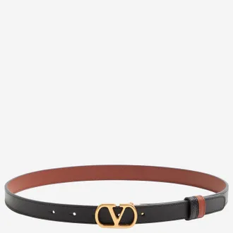 Valentino Garavani Womens Vlogo Signature Leather Belt Calf - Bos Taurus